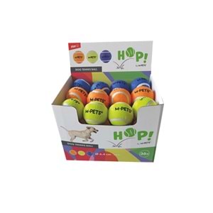 10671099 M-PETS HOP TENNİS TOPU MİX COLOR 6,4CM 36LI SET DISPLAY