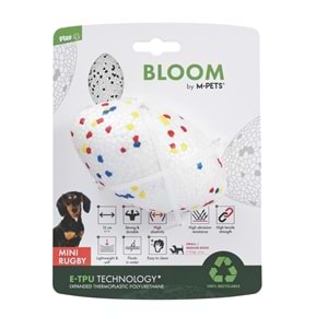 10677899 M-PETS BLOOM MİNİ RUGBY PARÇALANMAZ RUGBY TOPU RED:/WHİTE