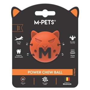 10678716 M-PETS POWER CHEW BALL KAUÇUK KÖPEK OYUNCAĞI CITRINE (XS)