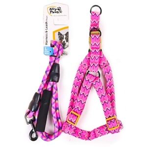 10703 ALLY PAWS HARNESS & LEASH ROPE (L) 12MMX120CM