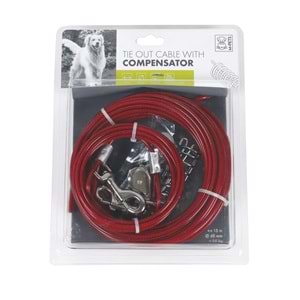 10801205 M-PETS COMPENSATOR BAHÇE BAĞLAMA HALATI 15MT/RED