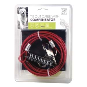 10801305 M-PETS COMPENSATOR BAHÇE BAĞLAMA HALATI 8MT/RED
