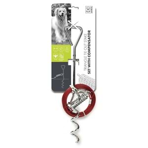 10801505 M-PETS BAHÇE BAĞLAMA KAZIĞI/BAĞLAMA HALAT 3,5MT/RED