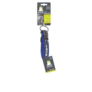 10825399 M-PETS HIKING REFLEKTÖRLÜ SOFT BOYUN TASMASI BLUE (S)