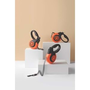 10830199 M-PETS AUTOBRAKE OTOMATİK GEZDİRME ŞERİT 4MT/ORANGE (L)