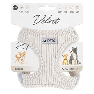 10859912 M-PETS VELVET DOG GÖĞÜS TASMASI BEJ (XXS)