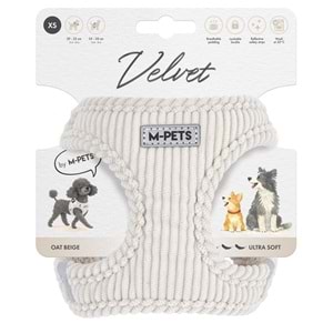 10860212 M-PETS VELVET DOG GÖĞÜS TASMASI BEJ (XS)