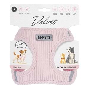 10860407 M-PETS VELVET DOG GÖĞÜS TASMASI PİNK (S)