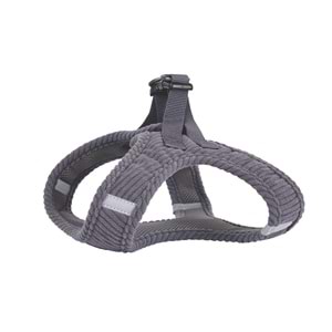 10861213 M-PETS VELVET DOG GÖĞÜS TASMASI GRİ (L)