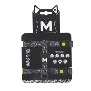 10868999 M-PETS URBAN STYLE BLACK/WHİTE ACTİVE KÖPEK GÖĞÜS TASMASI (XS)