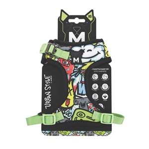 10872899 M-PETS URBAN STYLE MULTİCOLOR EASY FİT KÖPEK GÖĞÜS TASMASI (XS)