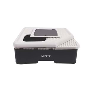 20104399 M-PETS TERRA FORMA ECO DESENLİ KAPALI KEDİ TUVALETİ BLACK
