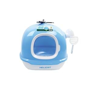 20117499 M-PETS HELICAT KAPALI KEDİ TUVALETİ SKYBLUE/WHİTE