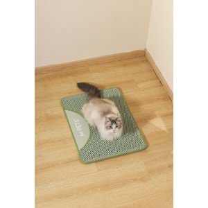 20117803 M-PETS DUPLEX ELEKLİ KEDİ KUMU PASPASI YEŞİL 60X45CM