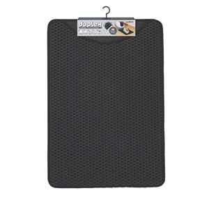 20118108 M-PETS DUPLEX ELEKLİ KEDİ KUMU PASPASI SİYAH 45X65CM