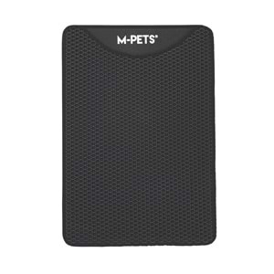 20118108 M-PETS DUPLEX ELEKLİ KEDİ KUMU PASPASI SİYAH 45X65CM