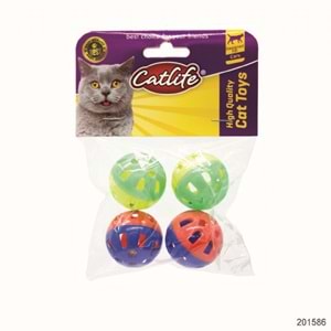 201586-CATLİFE ZİLLİ KEDİ OYUNCAĞI 4LÜ PAKET