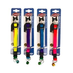 201669-CATLİFE KEDİLER İÇİN ZİLLİ BOYUN TASMASI GÖKKUŞAĞI