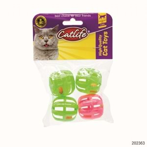 202363-CATLİFE ZİLLİ KEDİ OYUNCAĞI 4LÜ PAKET