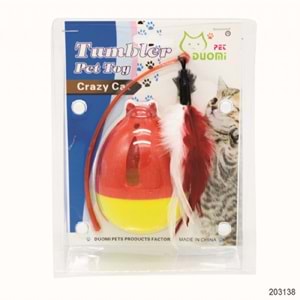 203138-DUOMİPET KEDİLER İÇİN TÜYLÜ HACIYATMAZ OYUNCAK
