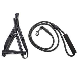 203498-DOGLİFE KÖPEKLER İÇİN GÖĞÜS+FİTİL GEZDİRME TASMASI 8MM