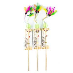 203592-CATLİFE KEDİLER İÇİN OYUNCAK OLTA TÜYLÜ TOPLU