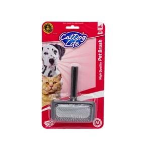 203711-CAT/DOGLİFE KEDİ ve KÖPEKLER İÇİN AHŞAP TELLİ FIRÇA (M)