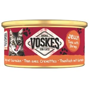 20376-VOSKES TON BALIĞI ve KARİDES KEDİ KONSERVESİ 85GR 24LÜ