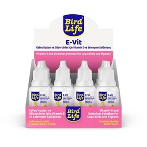 203762-BİRDLİFE E-VİT VİTAMİN E ve SELENYUM SOLUSYONU 25ML 12Lİ