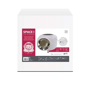 20400699 M-PETS SPACE 1 KAPALI KEDİ TUVALETİ WHİTE 57X55X44CM