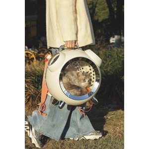 20402299 M-PETS SIXTIES CLOCK TAŞIMA ÇANTASI WHITE 40X44X26CM