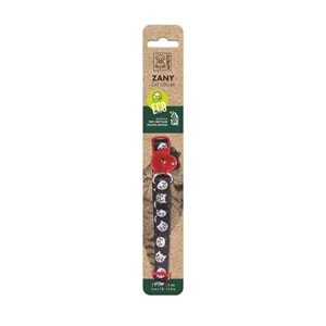 20800799 M-PETS ZANY KEDİ BOYUN ZİLLİ TASMASI BLACK/RED