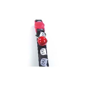 20800799 M-PETS ZANY KEDİ BOYUN ZİLLİ TASMASI BLACK/RED