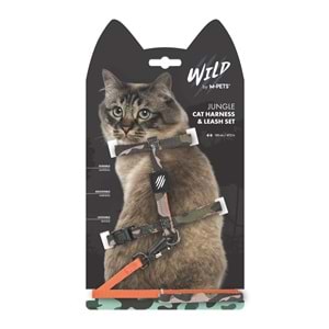 20801899 M-PETS WILD JUNGLE KEDİ GÖĞÜS TASMASI SET