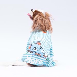 24905-PAWSTAR MAVİ JUST MORE PİJAMA TULUM 5Lİ SET(M-L-L-XL-2XL)