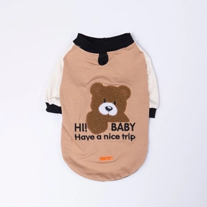 26716-PAWSTAR BEJ BABY TEDDY SWEAT 5Lİ SET (M-L-L-XL-2XL)