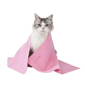 60105907 M-PETS BATHTIME KEDİ ve KÖPEKLER İÇİN HIZLI KURUYAN HAVLU PİNK