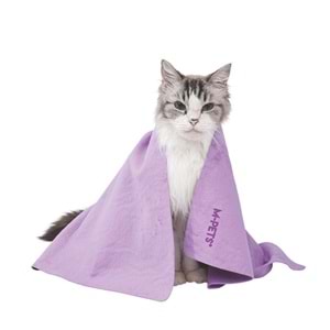 60106010 M-PETS BATHTIME KEDİ ve KÖPEKLER İÇİN HIZLI KURUYAN HAVLU PURPLE
