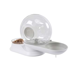 60500699 M-PETS SNAIL HAZNELİ SU ve MAMA KABI WHİTE 2800ML-240GR