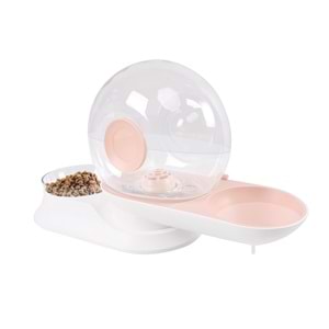 60501699 M-PETS SNAIL HAZNELİ SU ve MAMA KABI PİNK 2800ML-240GR