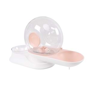 60501699 M-PETS SNAIL HAZNELİ SU ve MAMA KABI PİNK 2800ML-240GR