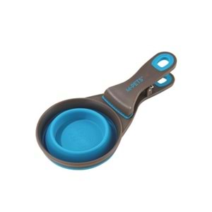 60502399 M-PETS CUIZI 3in1 FONKSİYONEL MAMA ÖLÇÜ KABI 237ML BLUE