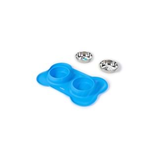 60530899 M-PETS DUET SILICONE MAT MAMA KABI BLUE 2X200ML