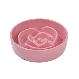 60531907 M-PETS SERENE ROSE SERAMİK YAVAŞ YEME MAMA KABI 300ML PİNK