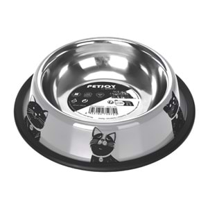 60566599 M-PETS PETJOY CATFAMİLY ÇELİK MAMA KABI (M) 610ML