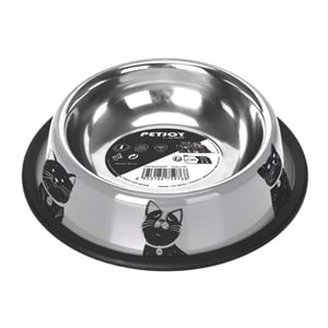 60566699 M-PETS PETJOY CATFAMİLY ÇELİK MAMA KABI (L) 910ML