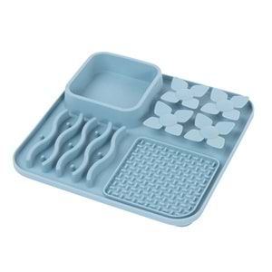 60569917 M-PETS LECCA PRO 4İN1 YAVAŞ BESLENME ve YALAMA MATI BLUE
