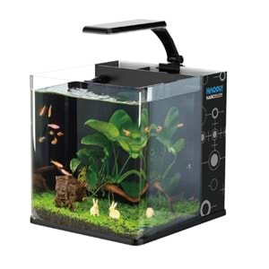 HAQOS CUBE BOX 25 LED AYDINLATMALI NANO AKVARYUM 18L BLACK