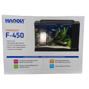 HAQOS HARMONY F-450 LED AYDINLATMALI AKVARYUM 30L BLACK