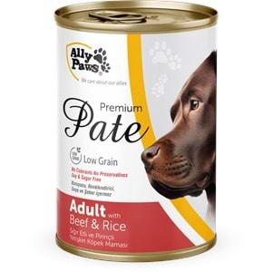 AP022 ALLY PAWS PATE SIĞIR ETLİ KÖPEK KONSERVE 400GR 12Lİ